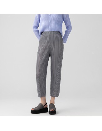 Pleated trousers women's summer casual thin narrow version of the small leg trousers outside the women's clothing