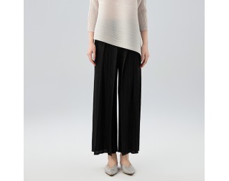 New senior sense of splicing buttons versatile thin straight trousers