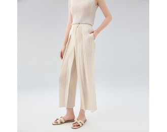Casual Pants Premium Sense Splicing Button Design Versatile Slim Straight Trousers